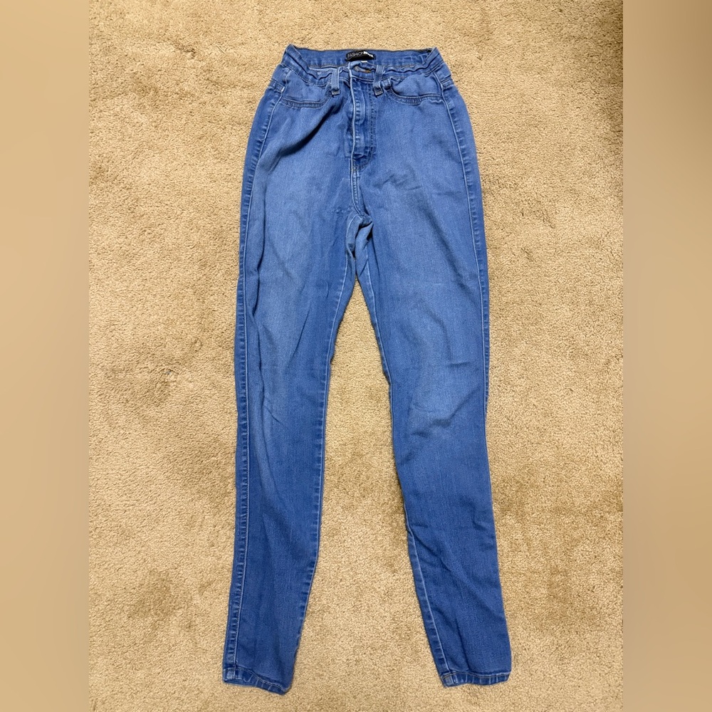 Fashion Nova Denim Blue Skinny Jeans